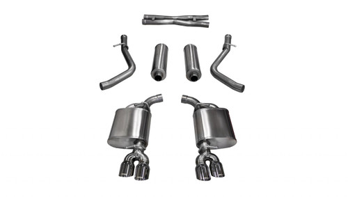 Corsa Performance 2.5in. Cat-Back Xtreme Dual Rear Exit Exhaust 3.5in. Polished Tips 15-16 Dodge Challenger R/T 5.7L V8 - 14985