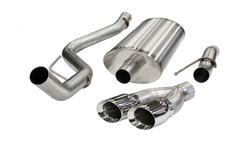 Corsa Performance 3.0in. Cat-Back Sport Single Side Exit Exhaust 4.0in. Polished Tips Gen1 Ford Raptor 6.2L V8 - 14387