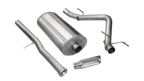 Corsa Performance 3.0in. Cat-Back Sport Single Side Exit Exhaust 4.0in. Slash Cut Polished Tip 11-13 Silverado/Sierra Denali 1500 6.2L V8 - 24523