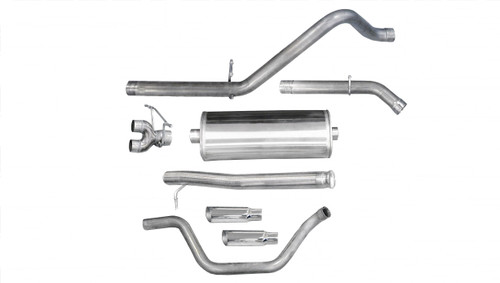 Corsa Performance 3.0in. Cat-Back Sport Dual Rear Exit Exhaust 4.0in. Slash Cut Polished Tips 09 Silverado/Sierra 1500 4.8L/5.3L/6.0L V8 - 24906