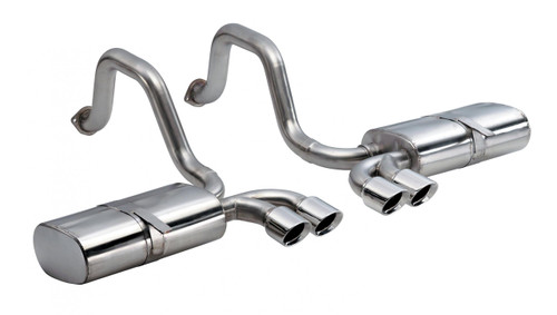 Corsa Performance 2.5in. Axle-Back Sport Dual Exhaust Polished 3.5in. Tips 97-04 Corvette/Z06 5.7L - 14111