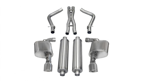 Corsa Performance 2.75in. Cat-Back Extreme Dual Exhaust 4.5in. Polished Tips 12-14 Chrysler 300/Dodge Charger SRT-8/SRT 6.4L V8 - 14464