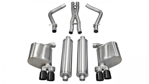 Corsa Performance 2.5in. Cat-Back Xtreme Dual Rear Exhaust 3.0in. Black Tips 11-14 Dodge Charger R/T 5.7L V8 - 14522BLK