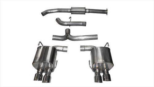 Corsa Performance 3.0in. Cat-Back Sport Dual Rear Exhaust 3.5in. Polished Tips 15-Present Subaru WRX/WRX STI 2.0L/2.5L Turbo - 14857