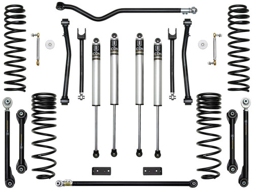 ICON 2.5" Lift, Stage 5 Suspension System, Tubular UCA for 20+ Gladiator - K22105T