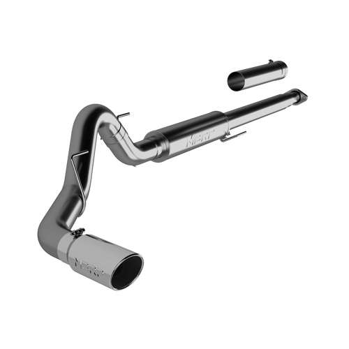 MBRP 4 Inch Cat Back Exhaust System Single T409 Stainless Steel For 15-20 Ford F-150 2.7L/3.5L EcoBoost Excludes 19 F150 Limited - S5259409