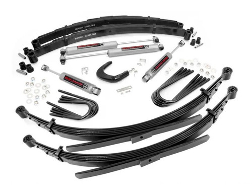 Rough Country 4 Inch Suspension Lift System 56 Inch Rear Springs 77-87 C20/K20 Pickup - 25530