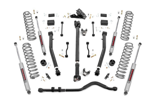 Rough Country 3.5 in. Lift Kit, Adj Lower, D/S, Front for Jeep Wrangler JL Rubicon 18-23 - 69131