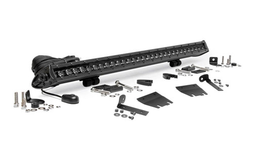 Rough Country LED Hood Kit, 30 in., Black Series for Jeep Wrangler JL 18-21 / Gladiator JT 20-21 - 70054