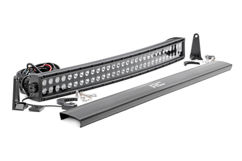 Rough Country Black Series LED Light Bar, 30 in., Curved, Dual Row - 72930BL
