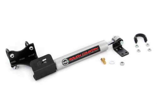 Rough Country N3 Steering Stabilizer, Axle Bracket, 2-8 in. Lift for Jeep Wrangler JK 07-18 - 8731930