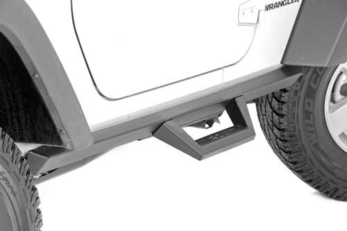 Rough Country Contoured Drop Steps for Jeep Wrangler JK 4WD 07-18, 2 Door - 90763