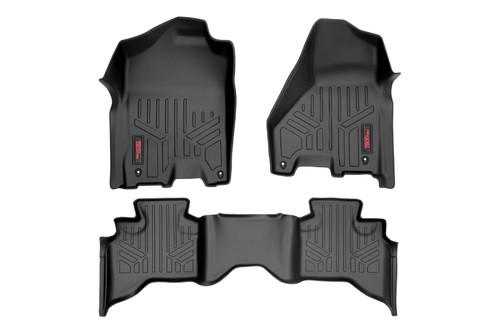 Rough Country Floor Mats, Front/Rear for Ram 1500 2WD/4WD 12-18 and Classic, Quad Cab - M-31212
