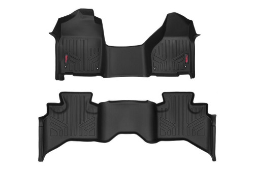 Rough Country Floor Mats, One Piece, Front/Rear for Ram 1500 2WD/4WD 12-18 and Classic, Quad Cab - M-31312