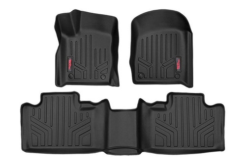 Rough Country Floor Mats, Floor Posts, Front/Rear for Jeep Grand Cherokee 13-22 - M-60305