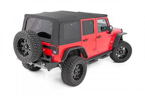 Rough Country Soft Top, Replacement, Black for Jeep Wrangler JK 10-18, 2 Door - RC85460.35
