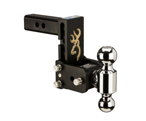 B & W Hitches Tow And Stow Dual Ball 2" Adj Ball Mount 5" Drop/5-1/2" Rise, Browning - TS10037BB