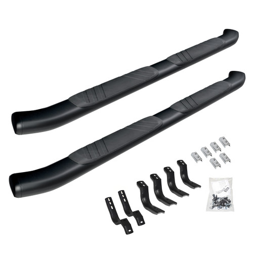 GoRhino 5 OE Xtreme Composite SideSteps Kit - 87 Long Black & Brackets (Diesel Only) - 685404387CB