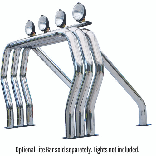 Go Rhino - Triple Bar/Single Kicker (Between Wheel Wells) - Chrome - 9609560TSC