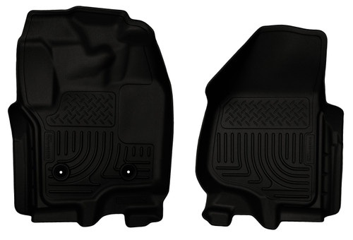 Husky Liners Front Ford F Series No Side Foot Rest WeatherBeater Black - 18701