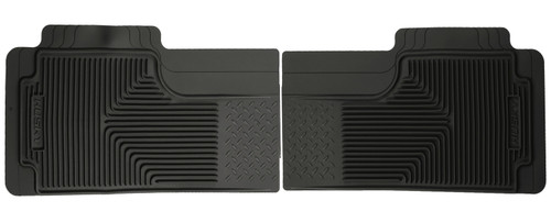 Husky Liners Semi Custom Fit Floor Mat 2nd or 3rd Seat Can Overlap Center Hump Black - 52011