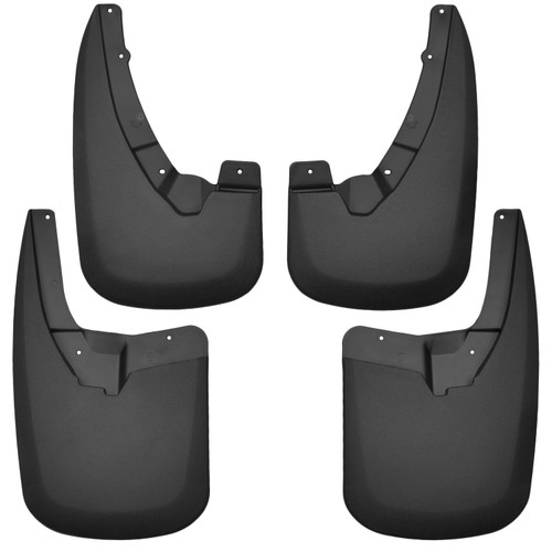 Husky Liners Dodge Ram 1500/2500/3500 Does Not Have Fender Flares Single Rear Wheels Front and Rear Mud Guard Set Black - 58176