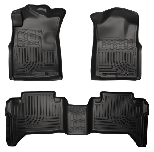 Husky Liners Front & 2nd Row Toyota Tacoma Dbl Cab (Footwell Coverage) WeatherBeater Black - 98951