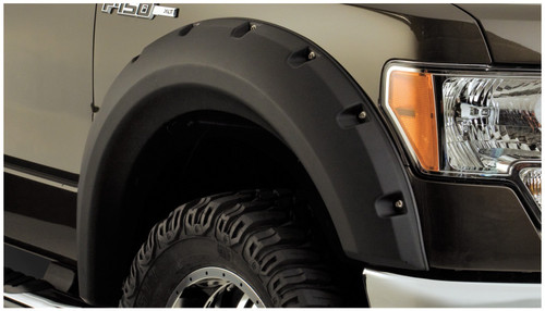 Bushwacker Front Ford F-150 Max Coverage Pocket Fender Flares, Black - 20071-02