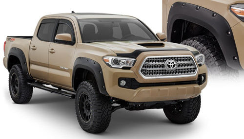 Bushwacker Front and Rear Toyota Tacoma Pocket Fender Flares, Black - 30922-02