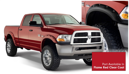 Bushwacker Front and Rear Ram 2500/3500 Pocket Painted Fender Flares, Flame Red - 50919-75