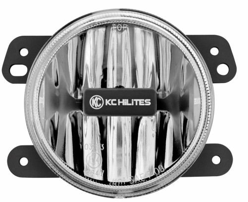 KC HiLiTES 4" Gravity LED G4 Single Light, SAE/ECE, 10W Fog Beam: 10-18 Jeep JK - 1497