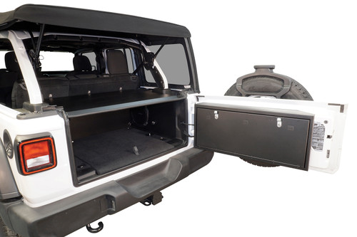 Tuffy Security Deluxe Cargo Enclosure - 18-23 Wrangler JL '21-23 Exc. 4XE, 4-Door w/OEM Subwoofer Black - 351-01