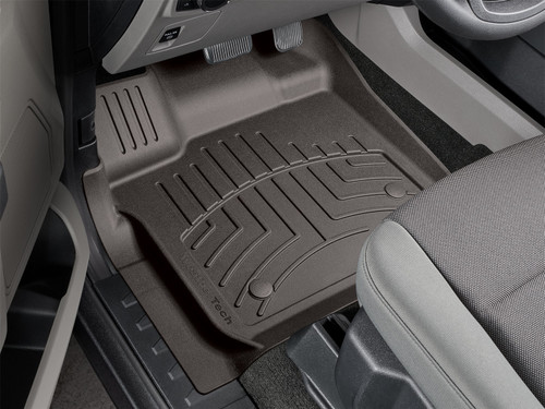 Weathertech Floor Liner HP, 17-21 F-250/350 Super Duty Crew Cab, Cocoa 17-21 F-250/350 Super Duty Crew Cab - 4710121IM