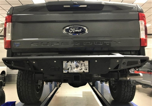 N-Fab RBS Rear Bumper F250/350 w/Factory Hitch- Textured Black - F17RBS-H-TX