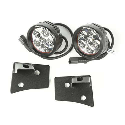 Rugged Ridge Jeep Wrangler JK Windshield Bracket LED Light Kit - 11027.17