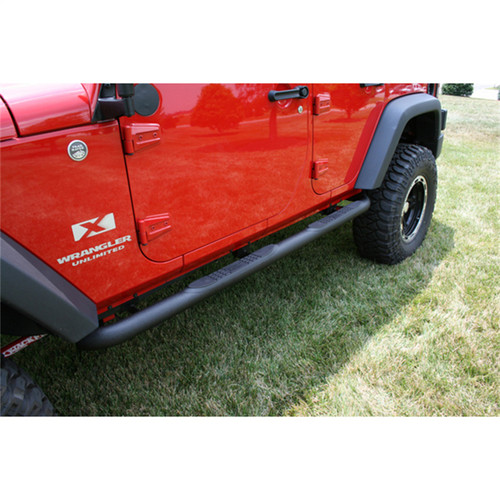 Rugged Ridge Jeep Wrangler JK Side Tube Step - 11591.06; Black