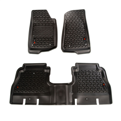 Rugged Ridge Jeep Wrangler Floor Liner Kit - 12987.05; Black