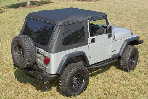 Rugged Ridge Jeep Wrangler Bowless Soft Top - 13750.01; Black