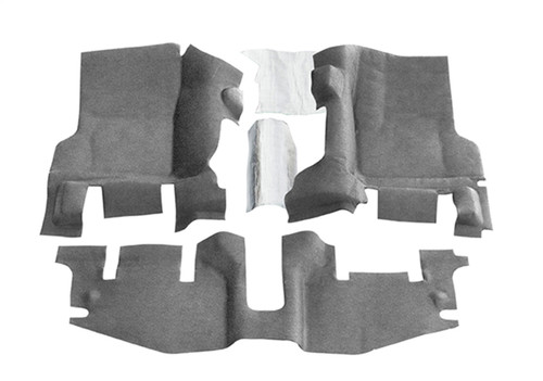 BedRug Jeep Bedtred 97-06 TJ/LJ Front 3Pc Flr Kit (W Cntr Cnsl) - Ht Shlds - BTTJ97F