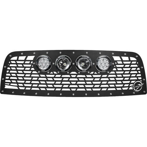 Vision X Lighting 13+ (Fits 17+) Dodge Ram 2500/3500 Cannon CG2 Style Grille With 4 CG2 4.5" 2 Optic CG2-CP) - 5662134