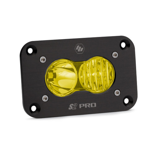 Baja Designs S2 Pro Flush Mount LED Light Pod, Driving/Combo Pattern, Amber Lens - 481013