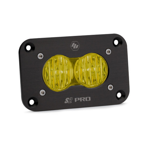 Baja Designs S2 Pro Flush Mount LED Light Pod, Wide Cornering (Amber) - 481015