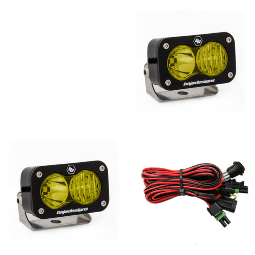 Baja Designs S2 Pro LED Light Pod, Wide Cornering (Amber) (Pair) - 487815