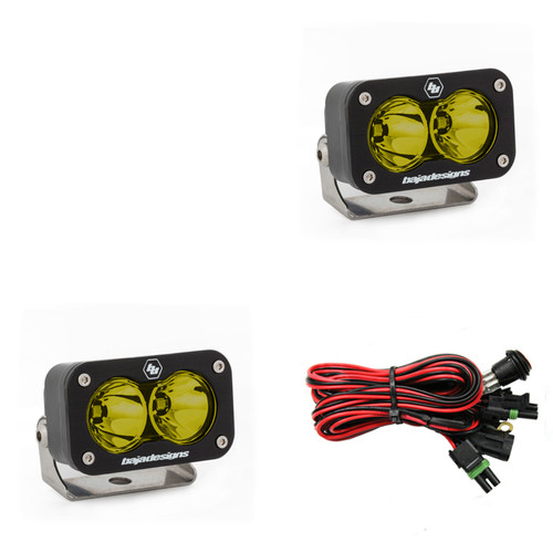 Baja Designs S2 Sport LED Light Pod, Work/Scene (Amber) (Pair) - 547816