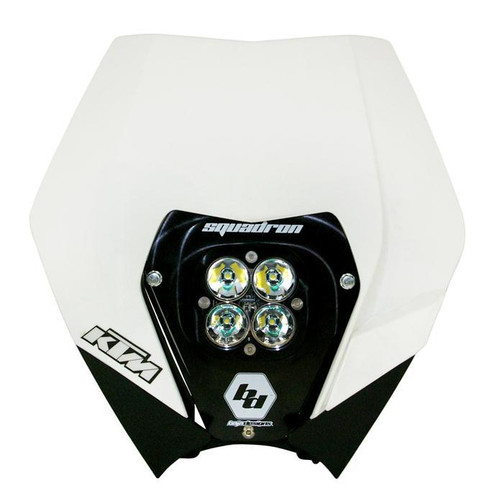 Baja Designs KTM Headlight Kit AC 08-13 w/ Headlight Shell White Squadron Sport - 557061AC