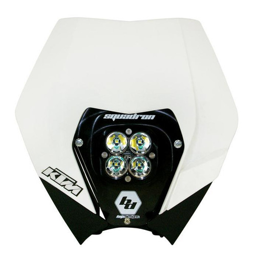 Baja Designs KTM Headlight Kit DC 08-13 w/ Headlight Shell White Squadron Sport - 557061