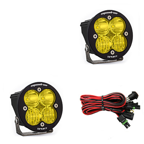 Baja Designs Squadron-R Sport LED Light Pods, Driving/Combo Pattern, Amber Lens (Pair) - 587813