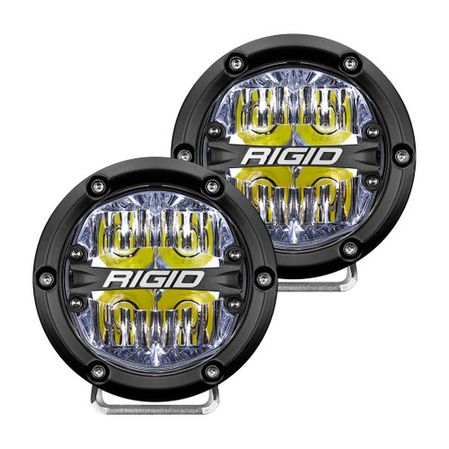 RIGID 360-Series 4 in. LED Off-Road, Drive w/ White Backlight (Pair) - 36117