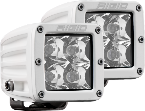 RIGID D-Series Pro Hybrid Spot Surface Mount White Housing (Pair) - 602213