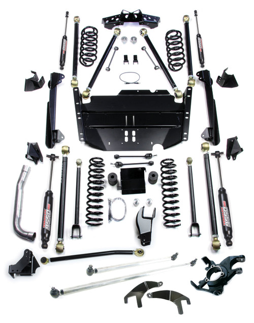 TeraFlex Jeep TJ 5 in. Pro LCG Long Flexarm Suspension System w/ High Steer & 9550 Shocks - 1249570